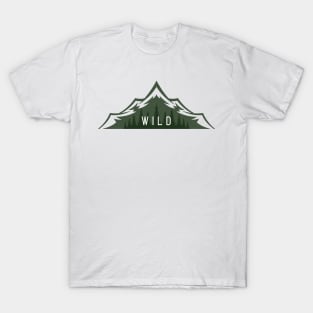Wild Forest and Mountains Green T-Shirt